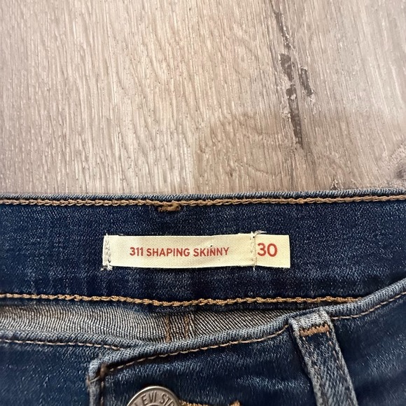 Levi's 311 Shaping Skinny Jeans Womens 30 Blue Stretch Denim 33x33.5 - Picture 3 of 6